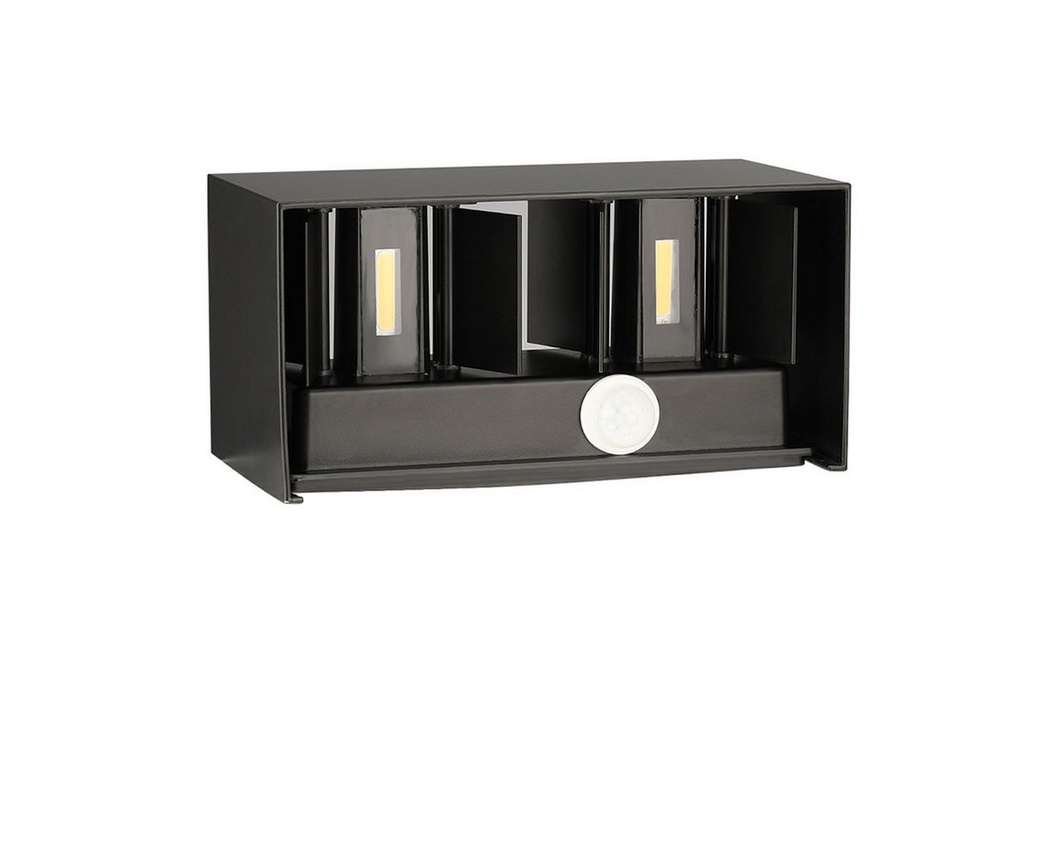 LETGOSPT Wandleuchte 12W Quader LED Wandlampe aus Aluminium, IP65 Außenwandleuchte, mit Bewegungsmelder, LED fest integriert, Warmweiß, Auf und ab Einstellbarer Lichtstrahl, IP65 Wasserdichte Wandlampe LETGOSPT Wandleuchte 12W Quader LED Wandlampe aus Aluminium, IP65 Außenwandleuchte, mit Bewegungsmelder, LED fest integriert, Warmweiß, Auf und ab Einstellbarer Lichtstrahl, IP65 Wasserdichte Wandlampe von LETGOSPT