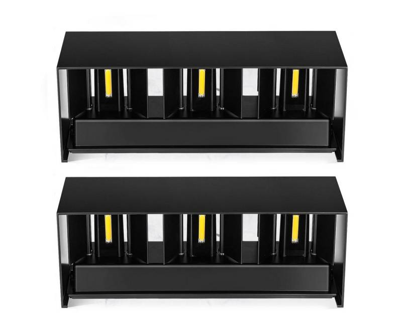 LETGOSPT Wandleuchte 21W Quader LED Wandleuchte Innen/Außen,Auf und ab Strahl Einstellbarer, LED fest integriert, Warmweiß, IP65 Wasserdichte,für Schlafzimmer Wohnzimmer, Hotel, Terrasse von LETGOSPT