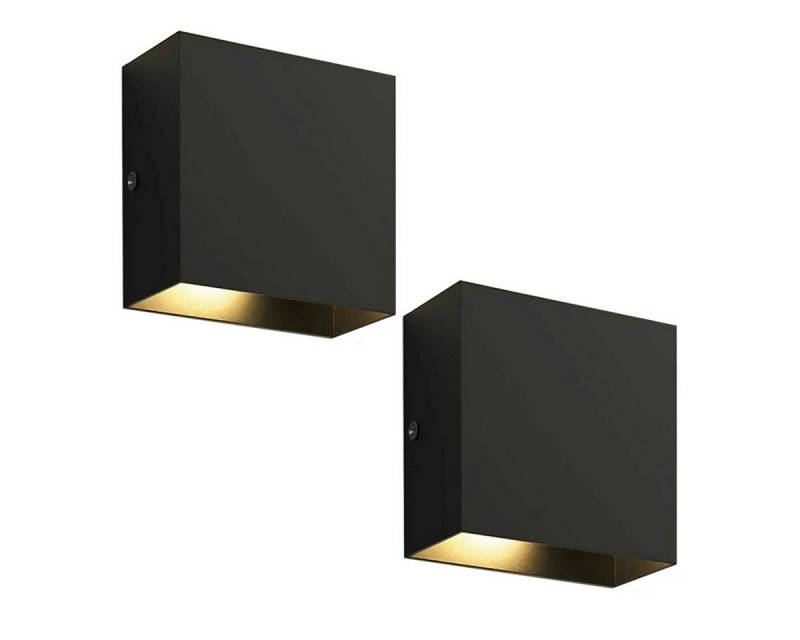 LETGOSPT Wandleuchte Wandleuchten Außen LED 6W Innen Wandbeleuchtung 3000K Wandlampe, 10cm x 10cm x 5cm, LED fest integriert, Warmweiß, Wandleuchte IP20 für Wohnzimmer Schlafzimmer Balkon von LETGOSPT