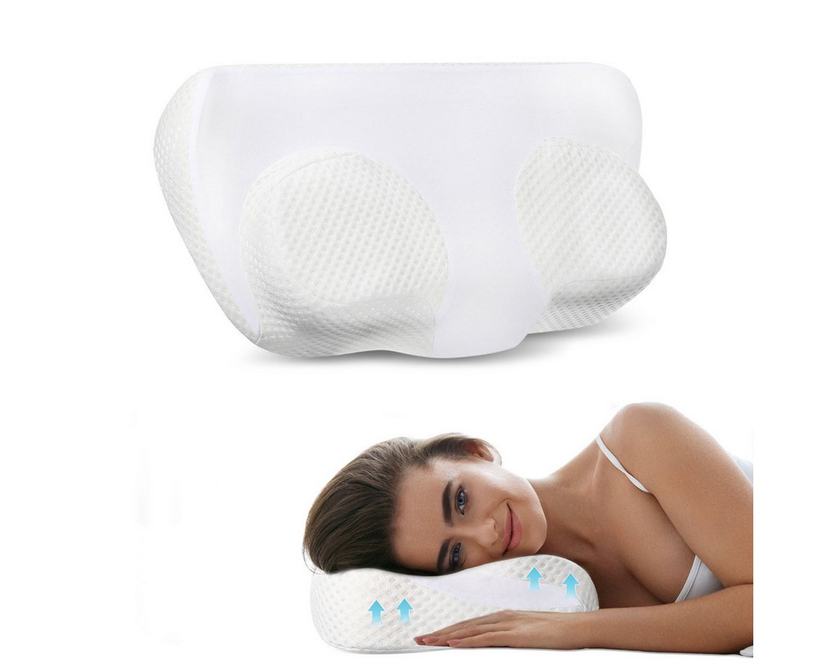 Nackenstützkissen Memory Foam Kopfkissen Nackenkissen Ergonomisches Seitenschläferkissen, LETGOSPT, Füllung: 100% Polyurethan, Anti Schnarch, Rückenschläfer, Seitenschläfer ohne Nackenschmerzen von LETGOSPT