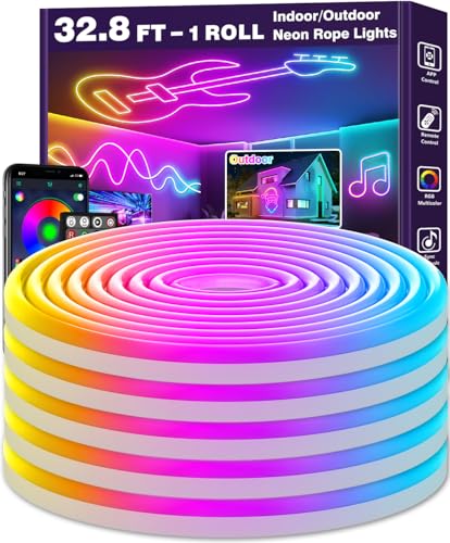 LETIANPAI 10m Neon Led Strip,Flexible LED Streifen,Control with App/Remote,Multiple Modes,IP65 Outdoor RGB Neon Lights Waterproof,Music Sync Gaming Led Strip Lights for Bedroom Indoor. LETIANPAI 10m Neon Led Strip,Flexible LED Streifen,Control with App/Remote,Multiple Modes,IP65 Outdoor RGB Neon Lights Waterproof,Music Sync Gaming Led Strip Lights for Bedroom Indoor. von LETIANPAI