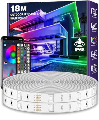 LETIANPAI LED-Neon-Lichterkette, 4,6 m, App/Fernbedienung, flexibler RGB-Streifen, mehrere Mod (18M) von LETIANPAI