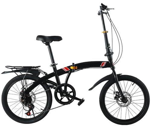 16/20 Zoll Klapprad für Erwachsene, 6-Gang, leichtes Klapprad, zusammenklappbar, geeignet für Kinder oder erwachsene Männer und Frauen, höhenverstellbar B,16 in von LETIANZG