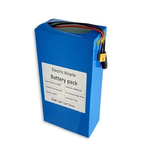 48 V 38 Ah Elektrofahrradakku Wiederaufladbarer Lithium-Ionen-Akku Für 200 W - 1000 W Motor Mit BMS Und Ladegerät For E-Bike Und Roller A,TX60+DC von LETIANZG