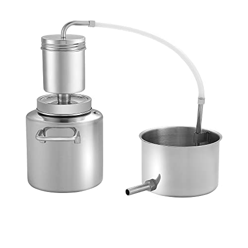 LETIME Wasserkocher Destillation Kit KD5 Edelstahl Still, Hydrosol Maker, ätherisches Öl Destillator Plug and Play Destillation Kit von LETIME