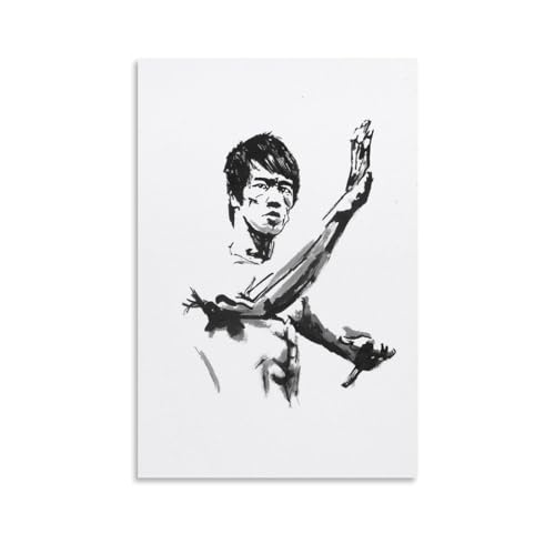 Bruce Lee Tough Guy Minimalism Poster Dekorative Malerei Leinwand Wandkunst Wohnzimmer Poster Schlafzimmer Malerei,Wandkunst Bilddruck Moderne Familienzimmer Dekor 12x18inch(30x45cm) von LETOOUY