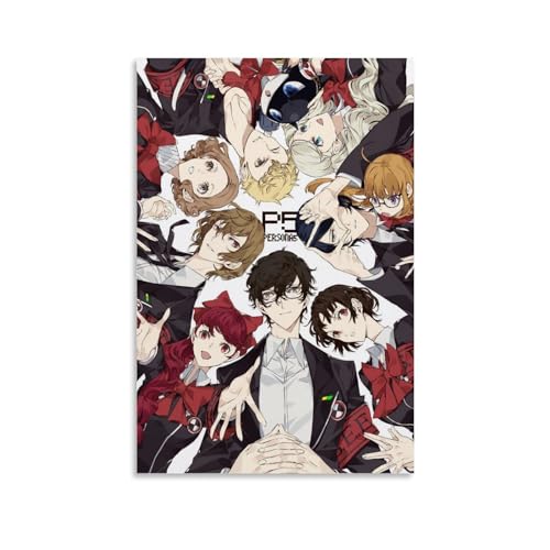 LETOOUY Cartoon Art Persona 5 Poster Dekorative Malerei Leinwand Wandkunst Wohnzimmer Poster Schlafzimmer Malerei,Wandkunst Bilddruck Moderne Familienzimmer Dekor 16x24inch(40x60cm) von LETOOUY
