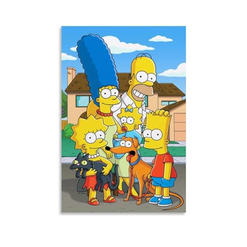 LETOOUY Classic Anime The Simpsons Poster Dekorative Malerei Leinwand Wandkunst Wohnzimmer Poster Schlafzimmer Malerei,Wandkunst Bilddruck Moderne Familienzimmer Dekor 12x18inch(30x45cm) von LETOOUY