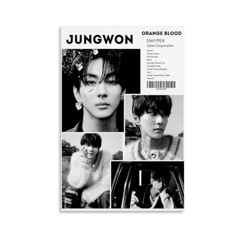 LETOOUY Enhypen Orange Blood Jungwon Poster Dekorative Malerei Leinwand Wandkunst Wohnzimmer Poster Schlafzimmer Malerei,Wandkunst Bilddruck Moderne Familienzimmer Dekor 08x12inch(20x30cm) von LETOOUY