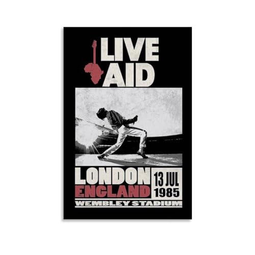 LETOOUY Live Aid Freddie Mercury Poster Dekorative Malerei Leinwand Wandkunst Wohnzimmer Poster Schlafzimmer Malerei,Wandkunst Bilddruck Moderne Familienzimmer Dekor 12x18inch(30x45cm) von LETOOUY