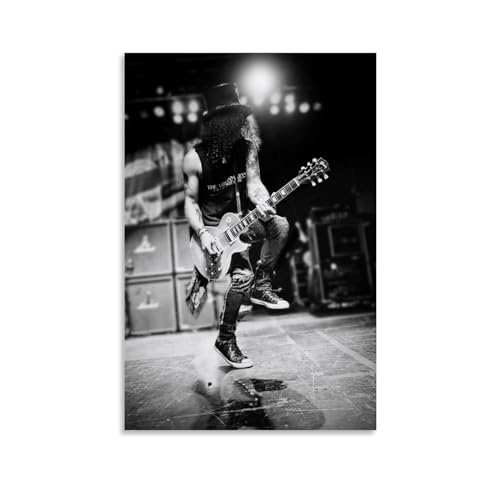 LETOOUY Slash Guitarist Fan Art Poster Dekorative Malerei Leinwand Wandkunst Wohnzimmer Poster Schlafzimmer Malerei,Wandkunst Bilddruck Moderne Familienzimmer Dekor 12x18inch(30x45cm) von LETOOUY