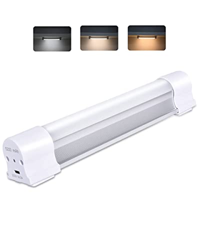 Kabinett Licht LED Tube Magnetic Light 4000Lumens 3 Farben stufenlos dimmbar Helligkeit Camping Laterne USB wiederaufladbare tragbare Lichter mit 2 Magneten Ausdauer für 60 Stunden von LETOUR