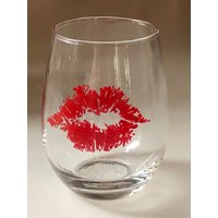 Set Aus 4 "Pucker Up" Spaß Rote Lippen Gläser von LETSPAINTCo