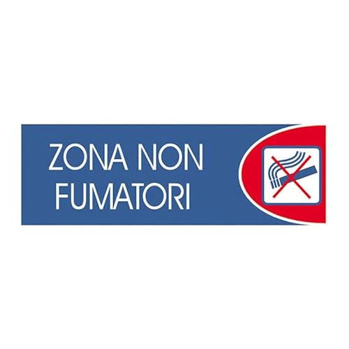 LETTERFIX Logofix Metallschilder blau 6x18zone Nichtraucher.n.n.754 von LETTERFIX