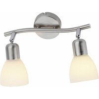 Leuchten Direkt - JustLight 2er Spot Karo stahl-weiß 44,8 x 22 cm E14, max. 40 w Deckenstrahler von LEUCHTEN DIREKT