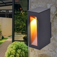 Wandleuchte Außenlampe Alu Fassadenleuchte anthrazit led Haustürlampe, 7W 650lm warmweiß, BxH 7,1x19 cm Wandleuchte Außenlampe Alu Fassadenleuchte anthrazit led Haustürlampe, 7W 650lm warmweiß, BxH 7,1x19 cm von LEUCHTEN DIREKT