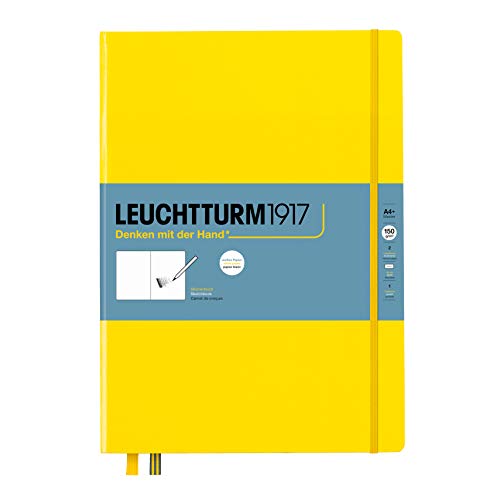 LEUCHTTURM1917 362356 Skizzenbuch Master (A4+), Hardcover, 112 Seiten (150 g/m²), Zitrone von LEUCHTTURM1917