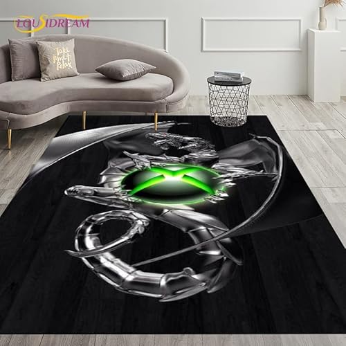 LEUYA Gamer Gaming Xbox Creative Teppiche Teppiche Für Wohnzimmer Schlafzimmer Dekoratives Kind Spiel Anti-Rutsch-Bodenmatte Kid Play Area Teppich 100X160Cm von LEUYA
