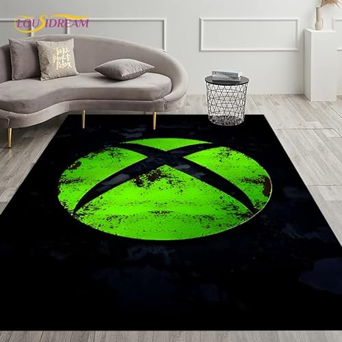 LEUYA Gamer Gaming Xbox Creative Teppiche Teppiche Für Wohnzimmer Schlafzimmer Dekoratives Kind Spiel Anti-Rutsch-Bodenmatte Kid Play Area Teppich 80X120Cm von LEUYA