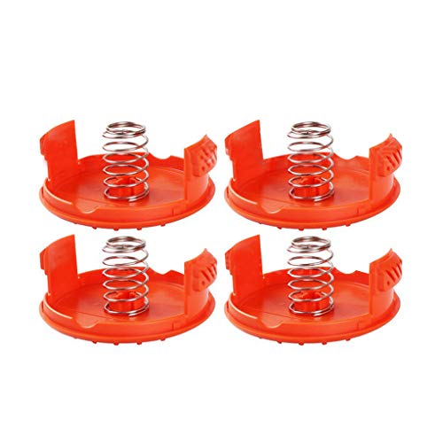 LEVEL GREAT Ersatz für Black Decker Rasentrimmer 4pcs Abdeckkappe und 4pcs Federn RC-100-P-Rasenmäher Ersatzteile von LEVEL GREAT