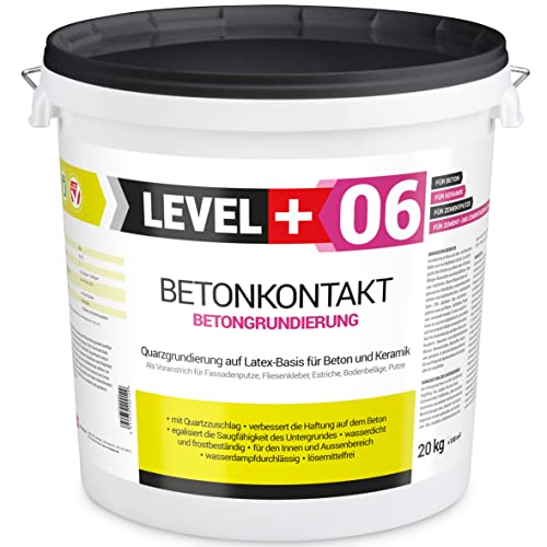 LEVEL PLUS 20 kg Betonkontakt Haftbrücke Haftputzgrund Putzgrund Betonuntergründe Betonfarbe RM06 von LEVEL PLUS