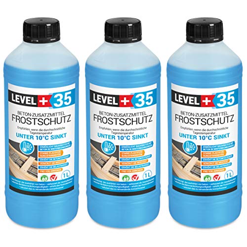 3 L Beton-Zusatzmittel Frostschutz Plastifizierer Betonzusatz Betonverflüssiger RM35 von LEVEL PLUS