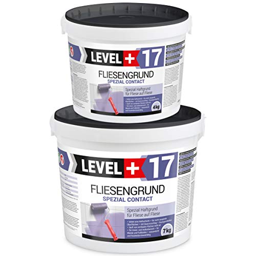 Fliesengrund 11 kg, Fliese auf Fliese Spezial-Haftgrund, Fliesengrundierung, Quarzgrund Spezial Contact RM17 von LEVEL PLUS