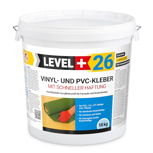 Level Plus 26 Vinylkleber PVC LVT CV Paneele Teppich 18 kg Vinyl Fliesen Bodenbeläge Flex Klebstoff Bodenkleber Lösemittelfrei Schnelle Haftung Level Plus 26 Vinylkleber PVC LVT CV Paneele Teppich 18 kg Vinyl Fliesen Bodenbeläge Flex Klebstoff Bodenkleber Lösemittelfrei Schnelle Haftung von LEVEL PLUS