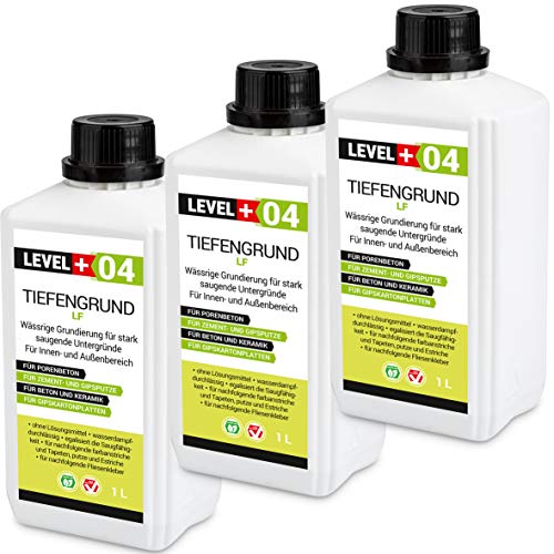 LEVEL PLUS Tiefengrund LF 3 L Grundierung Tiefgrund Universal gebrauchsfertige Primer RM04 von LEVEL PLUS