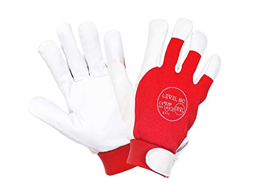 LEVEL-SC 12 Paar Montagehandschuhe Leder Klettverschluss Arbeitshandschuhe 9,10(TECH-12) (10) von LEVEL-SC