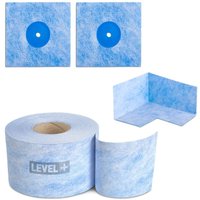 LEVEL+ Bandset Dusche Balkon Dichtband Dichtbahn Duschelement Ecken Profi Set B6 von LEVEL +