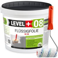 LEVEL+ Flüssigfolie 7kg Dichtfolie Bad + Farbroller L+08 von LEVEL +