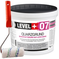 LEVEL+ Quarzgrund Grundierung Putzhaftgrund Holz OSB 7KG + Farbroller 10cm L+07 von LEVEL +