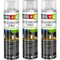 Level+ Reflexionfarbe Spray Reflective Spray Paint 500ml L+48 - 3St. Level+ Reflexionfarbe Spray Reflective Spray Paint 500ml L+48 - 3St. von LEVEL +