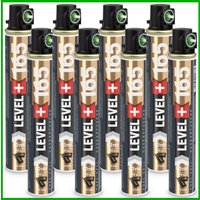 Level+ - level+ Gaskartusche 165mm 80ml Fuel Cell Ersatzgas für Nagler L+165 grün - 8 St. von LEVEL +
