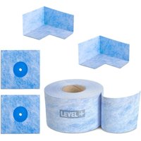 Level+ Bandset Dusche Balkon Dichtband Dichtbahn Duschelement Ecken Profi Set B5 von LEVEL +