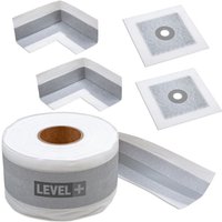 Level+ - level+ Bandset Dusche Balkon Dichtband Dichtbahn Duschelement Ecken Profi set EZ3 von LEVEL +
