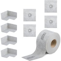 Level+ Bandset Dusche Balkon Dichtband Dichtbahn Duschelement Ecken Profi set G12 von LEVEL +