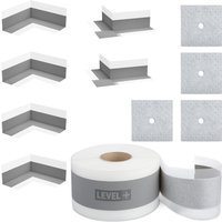 Level+ - level+ Bandset Dusche Balkon Dichtband Dichtbahn Duschelement Ecken Profi set G6 von LEVEL +