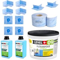 Level+ - level+ Dichtset für Duschabdichtung Bad Dichtband Flüssigfolie 12kg SET71 von LEVEL +