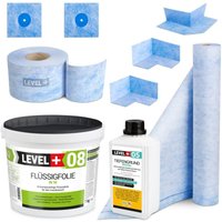 Level+ - level+ Dichtset für Duschabdichtung Bad Dichtband Flüssigfolie 7kg SET40 von LEVEL +