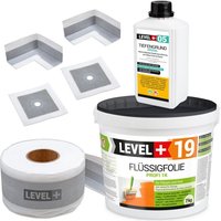 Level+ Dichtset für Duschabdichtung Bad Dichtband Flüssigfolie 7kg SET507 von LEVEL +