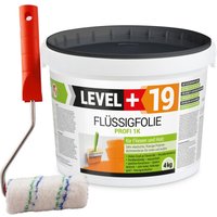 Level+ Flüssigfolie Dichtfolie Holz L+19 - 4KG + Farbroller von LEVEL +