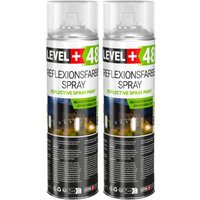 Level+ - level+ Reflexionfarbe Spray Reflective Spray Paint 500ml L+48 - 2St. von LEVEL +