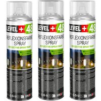 Level+ - level+ Reflexionfarbe Spray Reflective Spray Paint 500ml L+48 - 3St. Level+ - level+ Reflexionfarbe Spray Reflective Spray Paint 500ml L+48 - 3St. von LEVEL +