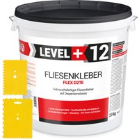 Level+ - level+ set Fliesenkleber Fertig Dispersionkleber L+12 - 20KG + 2St. Zahnspachtel 8x13cm + 13x9cm von LEVEL +