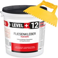 Level+ - level+ set Fliesenkleber Fertig Dispersionkleber L+12 - 20KG + Kunstoffzahnspachtel von LEVEL +