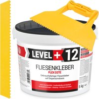 Level+ - level+ set Fliesenkleber Fertig Dispersionkleber L+12 - 5KG + Dreieckzahnspachtel von LEVEL +