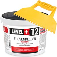 Level+ - level+ set Fliesenkleber Fertig Dispersionkleber L+12 - 5KG + Kunstoffzahnspachtel von LEVEL +