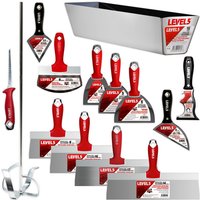 LEVEL5 Mega Set Spachtelwerkzeuge Trockenbauarbeiten Finish 5-609 von LEVEL5